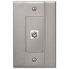 Italia Brushed Nickel Steel - 1 Cable Jack Wallplate - Wallplate Warehouse 147CXBN 070686580134 Cable Jacks