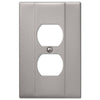 Italia Brushed Nickel Steel - 1 Duplex Wallplate - Wallplate Warehouse 147DBN 070686570593 1 Duplex