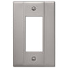 Italia Brushed Nickel Steel - 1 Rocker Wallplate - Wallplate Warehouse 147RBN 070686570609 1 Rocker