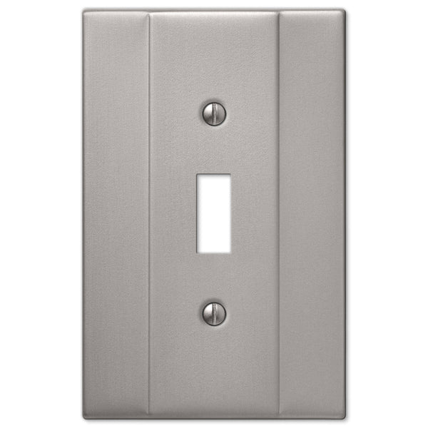 Italia Brushed Nickel Steel - 1 Toggle Wallplate - Wallplate Warehouse 147TBN 070686570586 1 Toggle