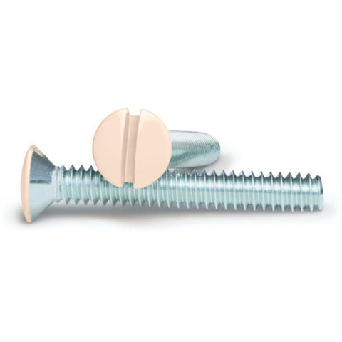 Ivory 1 Inch Wallplate Screws - 10 Pack - Wallplate Warehouse PSLIV 070686582510 Screws