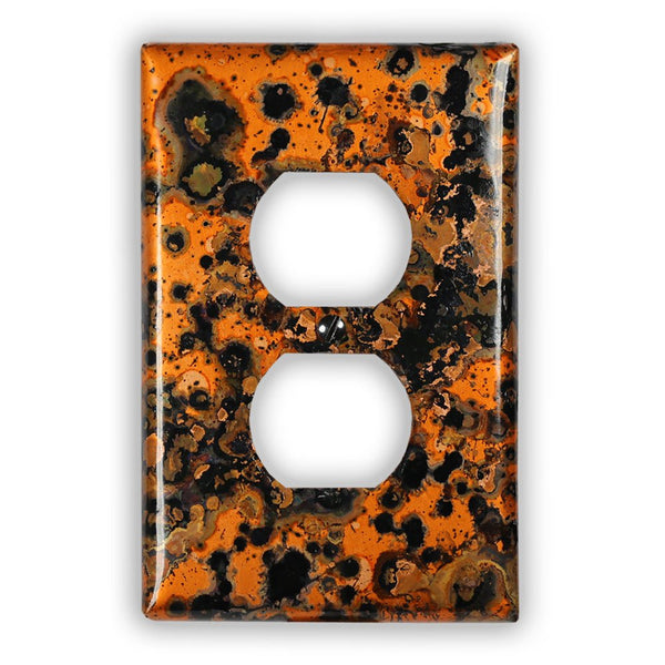 Leopard Copper - 1 Duplex Wallplate - Wallplate Warehouse LEOPCOP1D 819332023270 1 Duplex