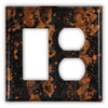Leopard Copper - 1 Rocker / 1 Duplex Wallplate - Wallplate Warehouse LEOPCOP1R1D 819332023249 1 Rocker / 1 Duplex