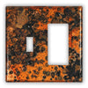Leopard Copper - 1 Toggle / 1 Rocker Wallplate - Wallplate Warehouse LEOPCOP1T1R 819332023225 1 Toggle / 1 Rocker