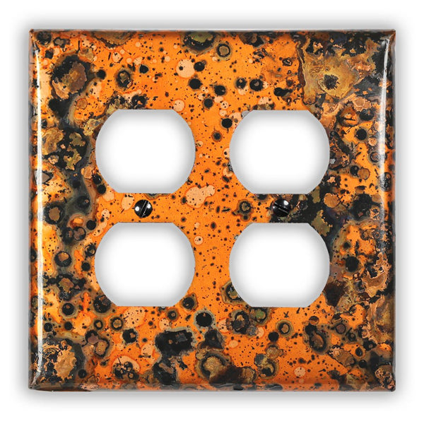 Leopard Copper - 2 Duplex Wallplate - Wallplate Warehouse LEOPCOP2D 819332023287 2 Duplex