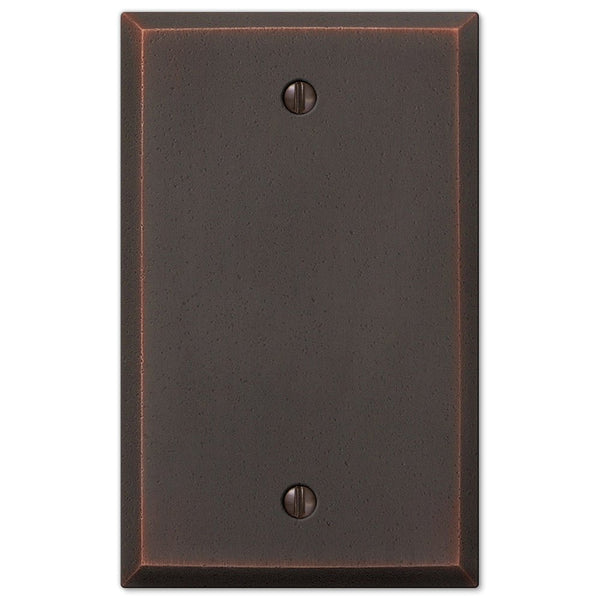Manhattan Aged Bronze Cast - 1 Blank Wallplate - Wallplate Warehouse 68BDB 070686559154 1 Blank