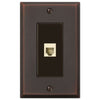 Manhattan Aged Bronze Cast - 1 Phone Jack Wallplate - Wallplate Warehouse 68PHDB 070686581308 Phone Jacks