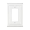 Mantel White Composite - 1 Rocker Wallplate - Wallplate Warehouse 15RW 070686016510 1 Rocker