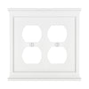 Mantel White Composite - 2 Duplex Wallplate - Wallplate Warehouse 15DDW 070686016497 2 Duplex