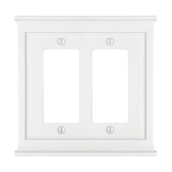 Mantel White Composite - 2 Rocker Wallplate - Wallplate Warehouse 15RRW 070686016527 2 Rocker