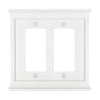 Mantel White Composite - 2 Rocker Wallplate - Wallplate Warehouse 15RRW 070686016527 2 Rocker