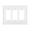 Mantel White Composite - 3 Rocker Wallplate - Wallplate Warehouse 15RRRW 070686016534 3 Rocker