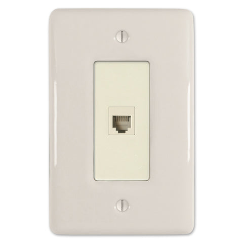 Metro Biscuit Ceramic - 1 Phone Jack Wallplate - Wallplate Warehouse 3000PHBT 070686006566 Phone Jacks