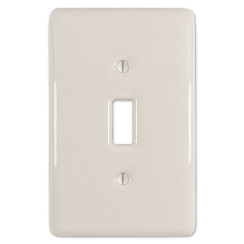 Metro Biscuit Ceramic - 1 Toggle Wallplate - Wallplate Warehouse 3000TBT 070686006474 1 Toggle