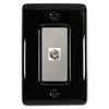 Metro Black Ceramic - 1 Cable Jack Wallplate - Wallplate Warehouse 3000CXBK 070686006658 Cable Jacks