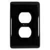 Metro Black Ceramic - 1 Duplex Wallplate - Wallplate Warehouse 3000DBK 070686006603 1 Duplex