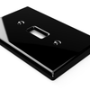 Metro Black Ceramic - 1 Toggle Wallplate - Wallplate Warehouse 3000TBK 070686006573 1 Toggle