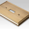 Metro Line Brushed Bronze Cast - 4 Rocker Wallplate - Wallplate Warehouse 77R4BZ 070686585535 4 Rocker