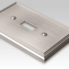 Metro Line Brushed Nickel Cast - 2 Toggle / 1 Duplex Wallplate - Wallplate Warehouse 77TTDBN 070686573815 2 Toggle / 1 Duplex