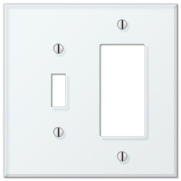 Mint Acrylic - 1 Toggle / 1 Rocker Wallplate - Wallplate Warehouse 67TRW 070686575536 1 Toggle / 1 Rocker