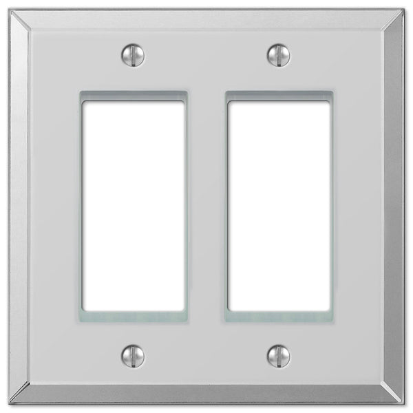 Mirror Acrylic - 2 Rocker Wallplate - Wallplate Warehouse 66RR 070686350096 2 Rocker