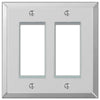 Mirror Acrylic - 2 Rocker Wallplate - Wallplate Warehouse 66RR 070686350096 2 Rocker