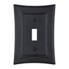 Modern Biba Matte Black Cast - 1 Toggle Wallplate - Wallplate Warehouse 96TMB - B 070686015407 1 Toggle
