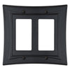Modern Biba Matte Black Cast - 2 Rocker Wallplate - Wallplate Warehouse 96RRMB - B 070686015452 2 Rocker