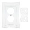 Modern Biba Matte White Cast - 1 Duplex Wallplate - Wallplate Warehouse 96DCMW - B 070686015506 1 Duplex