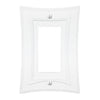 Modern Biba Matte White Cast - 1 Rocker Wallplate - Wallplate Warehouse 96RMW - B 070686015513 1 Rocker