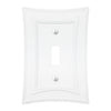 Modern Biba Matte White Cast - 1 Toggle Wallplate - Wallplate Warehouse 96TMW - B 070686015476 1 Toggle