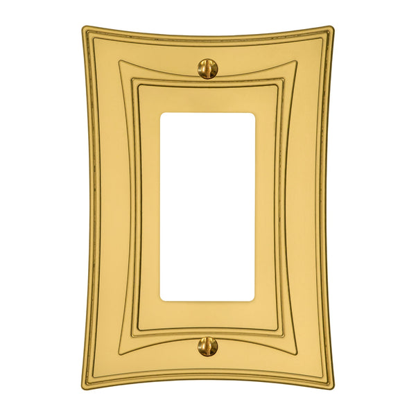 Modern Biba Satin Gold Cast - 1 Rocker Wallplate - Wallplate Warehouse 96RSG - B 070686015377 1 Rocker