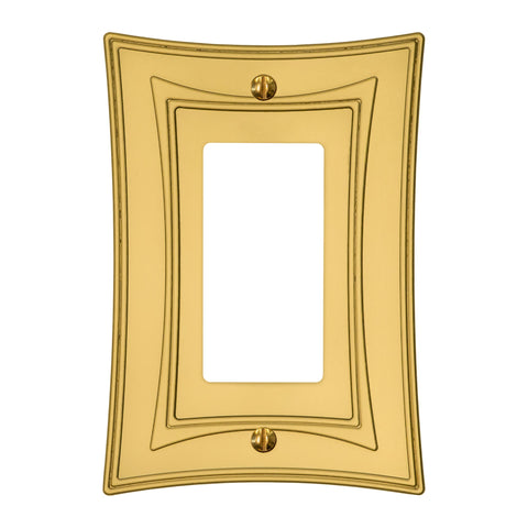Modern Biba Satin Gold Cast - 1 Rocker Wallplate - Wallplate Warehouse 96RSG - B 070686015377 1 Rocker