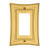 Modern Biba Satin Gold Cast - 1 Rocker Wallplate - Wallplate Warehouse 96RSG - B 070686015377 1 Rocker
