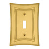 Modern Biba Satin Gold Cast - 1 Toggle Wallplate - Wallplate Warehouse 96TSG - B 070686015339 1 Toggle