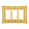 Modern Biba Satin Gold Cast - 3 Rocker Wallplate - Wallplate Warehouse 96RRRSG - B 070686015391 3 Rocker