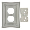Modern Biba Satin Nickel Cast - 1 Duplex Wallplate - Wallplate Warehouse 96DCN - B 070686015575 1 Duplex