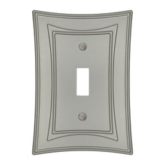 Modern Biba Satin Nickel Cast - 1 Toggle Wallplate