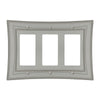 Modern Biba Satin Nickel Cast - 3 Rocker Wallplate - Wallplate Warehouse 96RRRN - B 070686015605 3 Rocker