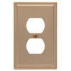 Moderne Brushed Bronze Steel - 1 Duplex Wallplate - Wallplate Warehouse 148DBZ 070686587140 1 Duplex