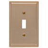 Moderne Brushed Bronze Steel - 1 Toggle Wallplate - Wallplate Warehouse 148TBZ 070686587119 1 Toggle