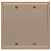 Moderne Brushed Bronze Steel - 2 Blank Wallplate - Wallplate Warehouse 148BBBZ - B 070686020036 2 Blank