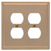 Moderne Brushed Bronze Steel - 2 Duplex Wallplate - Wallplate Warehouse 148DDBZ 070686587157 2 Duplex