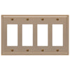Moderne Brushed Bronze Steel - 4 Rocker Wallplate - Wallplate Warehouse 148R4BZ - B 070686020098 4 Rocker