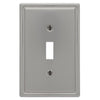 Moderne Brushed Nickel Steel - 1 Toggle Wallplate - Wallplate Warehouse 148TBN 070686586112 1 Toggle