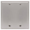 Moderne Brushed Nickel Steel - 2 Blank Wallplate - Wallplate Warehouse 148BBBN - B 070686019979 2 Blank