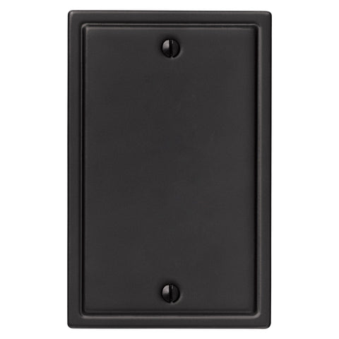 Moderne Matte Black Steel - 1 Blank Wallplate - Wallplate Warehouse 148BMB 070686008669 1 Blank