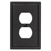 Moderne Matte Black Steel - 1 Duplex Wallplate - Wallplate Warehouse 148DMB 070686008577 1 Duplex