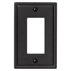 Moderne Matte Black Steel - 1 Rocker Wallplate - Wallplate Warehouse 148RMB 070686008607 1 Rocker