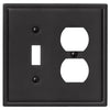 Moderne Matte Black Steel - 1 Toggle / 1 Duplex Wallplate - Wallplate Warehouse 148TDMB 070686008591 1 Toggle / 1 Duplex